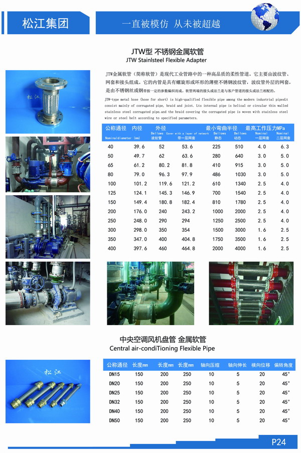 碳鋼法蘭金屬軟接頭