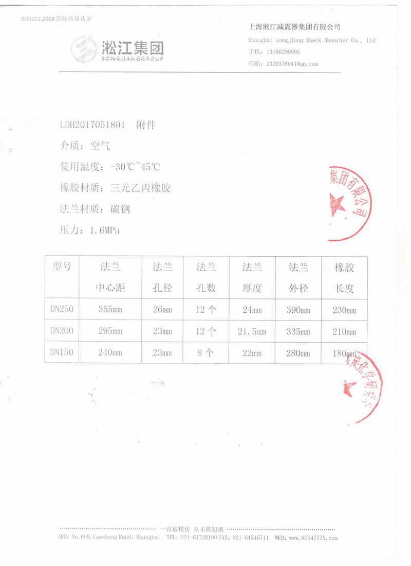 【中科院山西煤炭化學研究所廢氣處理車項目】三元乙丙橡膠接頭合