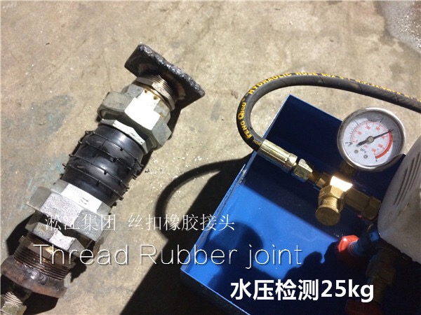 過空調(diào)水的DN40絲扣活接橡膠軟連接